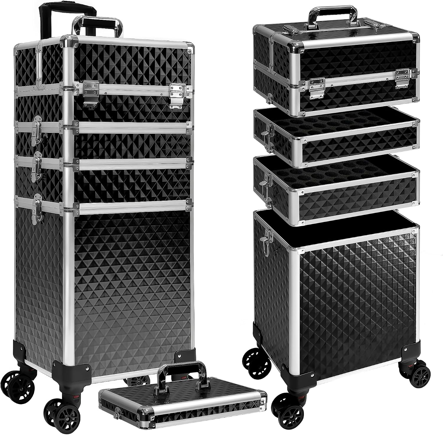 Luggage - Przenośny wózek na kosmetyki, walizka na