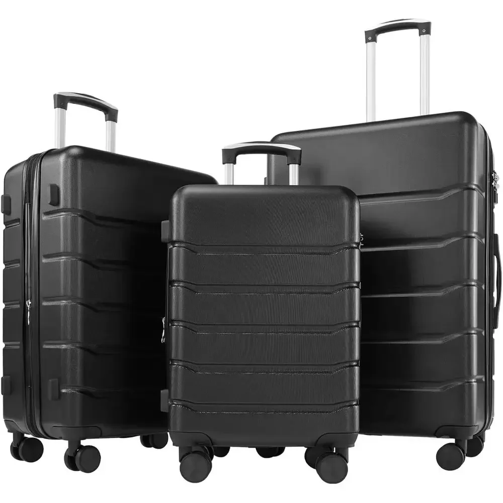 Expandable Hard Shell Luggage Set - 3-częściowy zestaw walizek na kółkach z