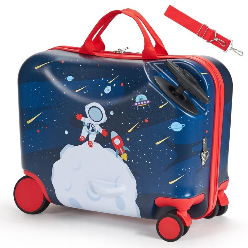Kids Ride On Suitcase Scooter - Walizka na kółkach 18-calowa, lekka, dla