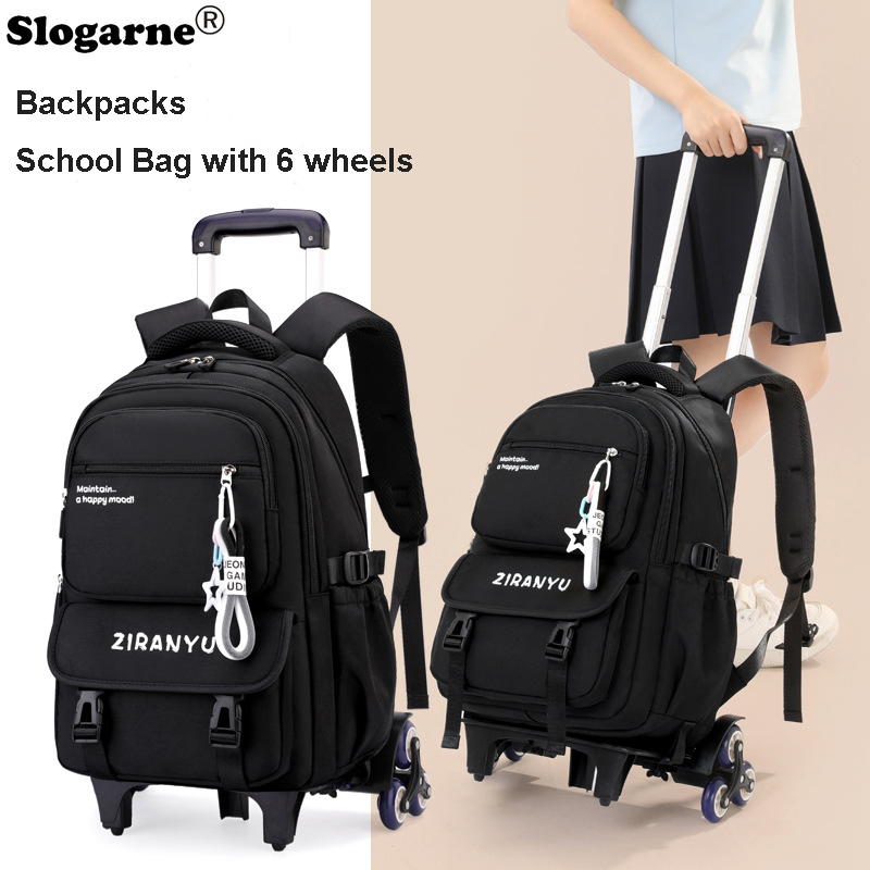 Foldable Rolling Luggage Bag - Plecak na kółkach dla uczniów, dzieci,