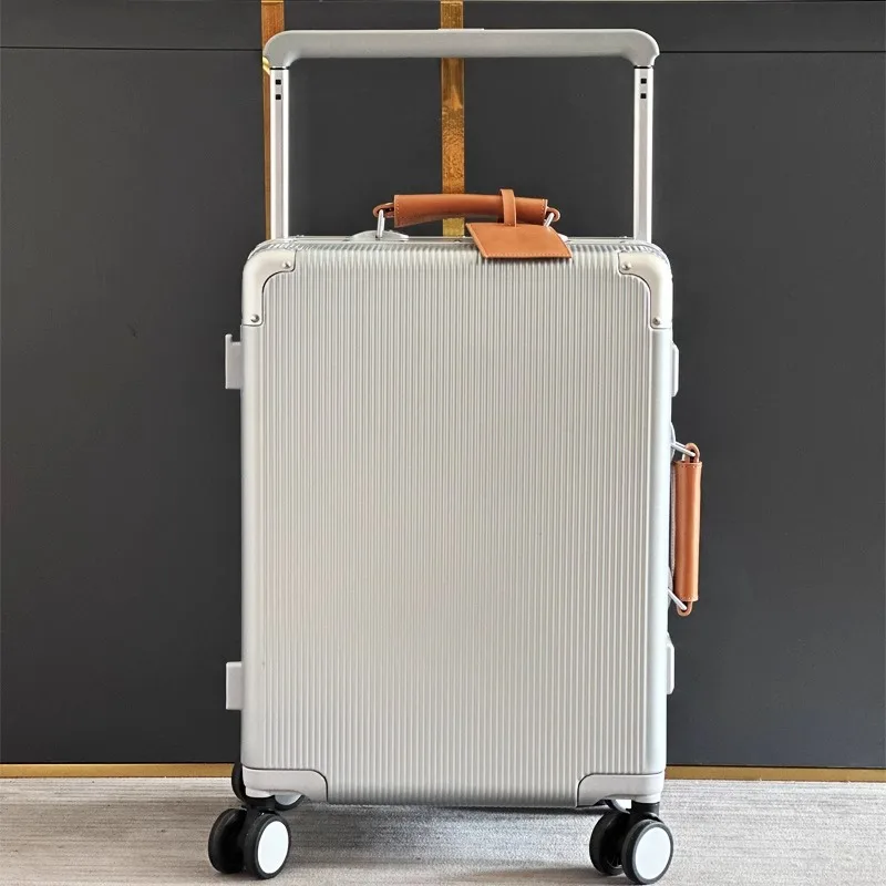 Aluminum Frame Carry On Luggage - Walizka podróżna z szerokim uchwytem, męska,