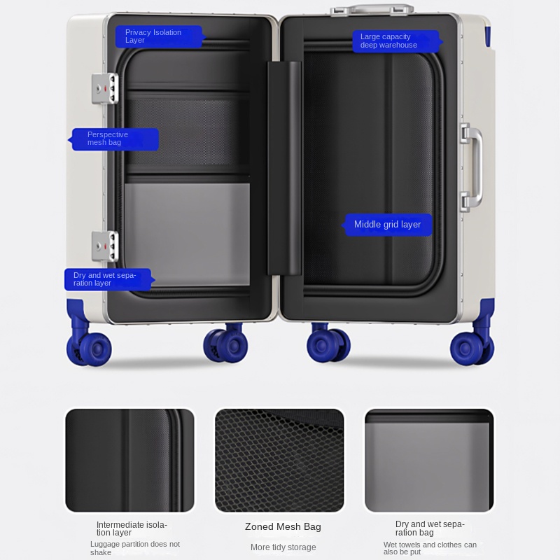 Walizka z otwieranym przodem,  – Aluminum Frame Carry On Luggage recenzja i cena