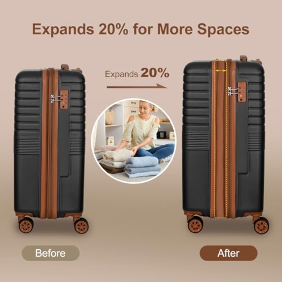 3-częściowy zestaw walizek roz – Expandable Hard Shell Luggage Set recenzja i cena