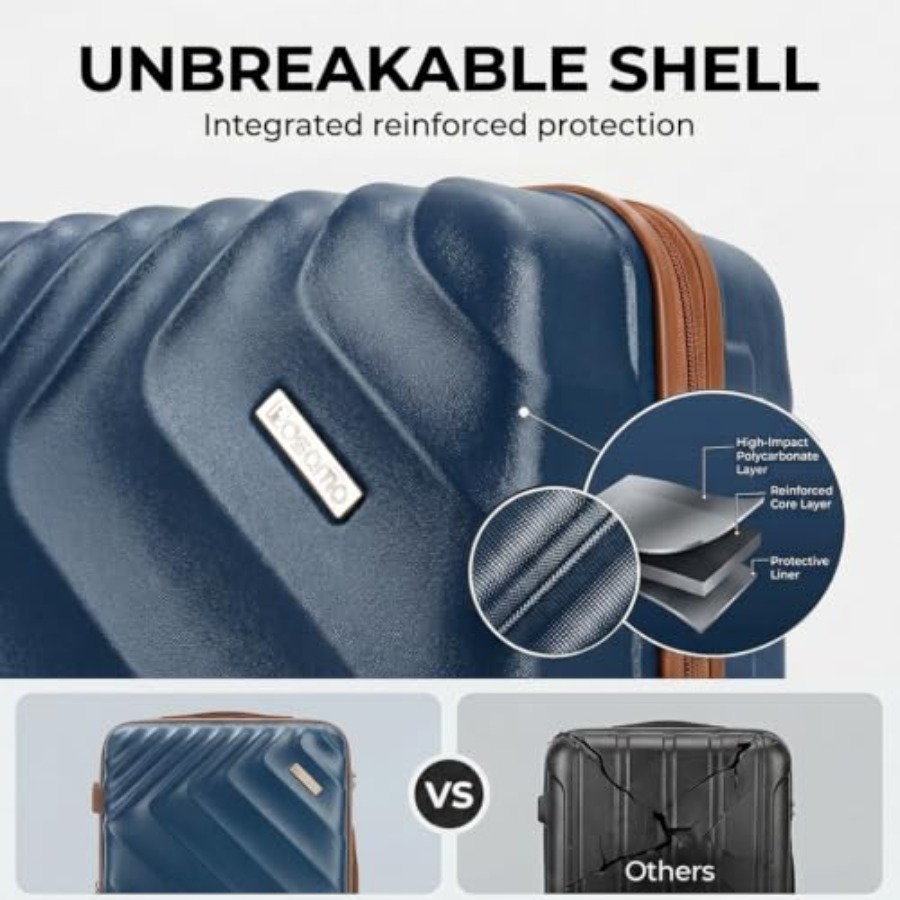 5-częściowy zestaw walizek z t – Expandable Hard Shell Luggage Set recenzja i cena