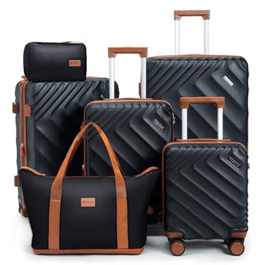 6-częściowy zestaw walizek z t – Expandable Hard Shell Luggage Set recenzja i cena