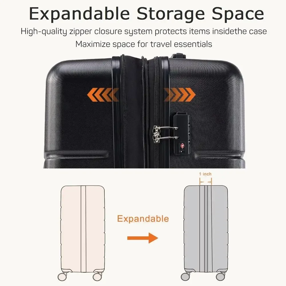 3-częściowy zestaw walizek na  – Expandable Hard Shell Luggage Set recenzja i cena