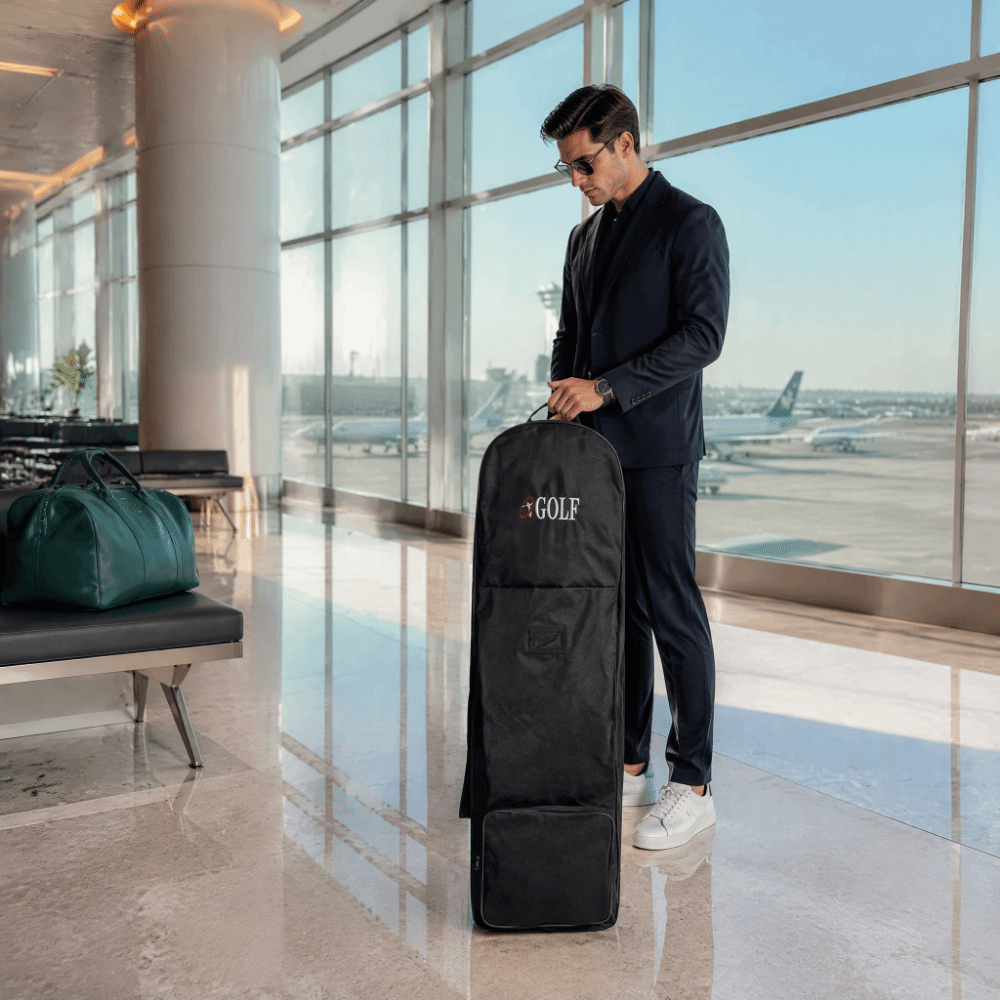 Czarna torba golfowa do podróż – Foldable Rolling Luggage Bag recenzja i cena