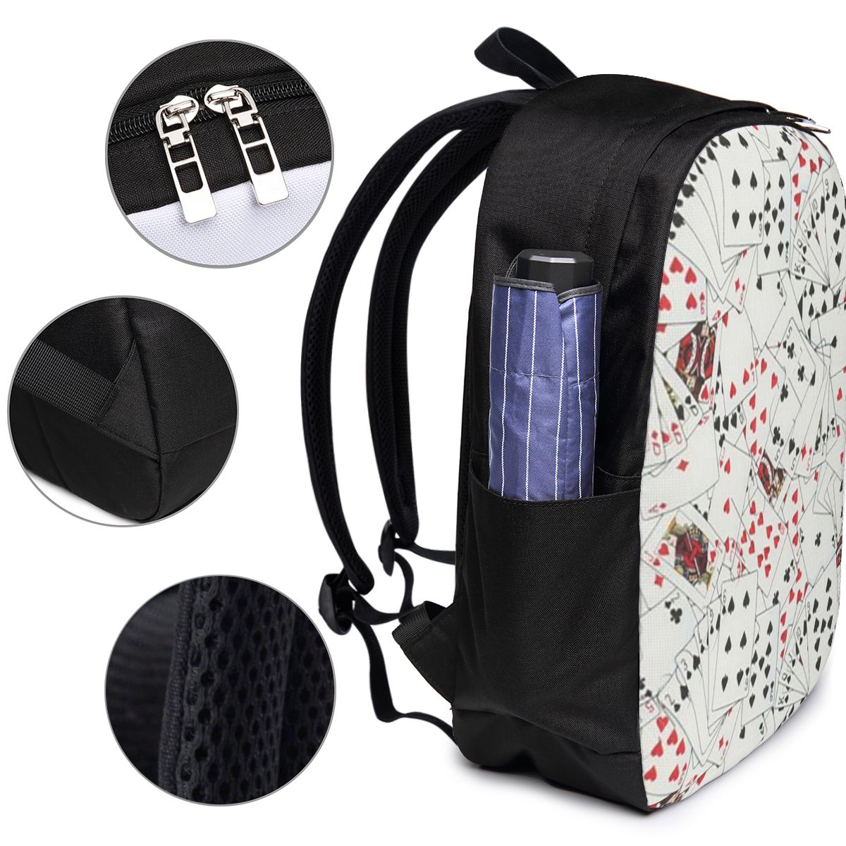 Plecak z nadrukiem kart do pok – Backpacks recenzja i cena