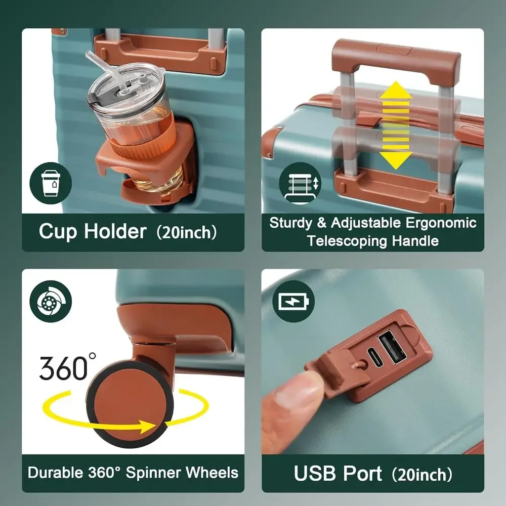 5-częściowy zestaw walizek z t – Expandable Hard Shell Luggage Set recenzja i cena