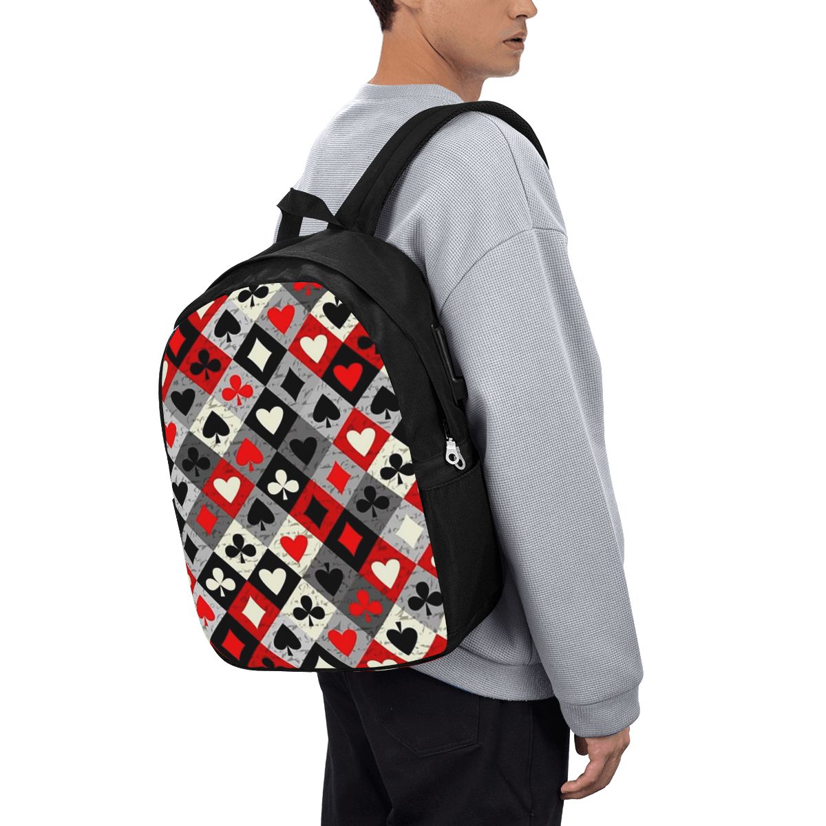 Plecak z nadrukiem kart do pok – Backpacks recenzja i cena