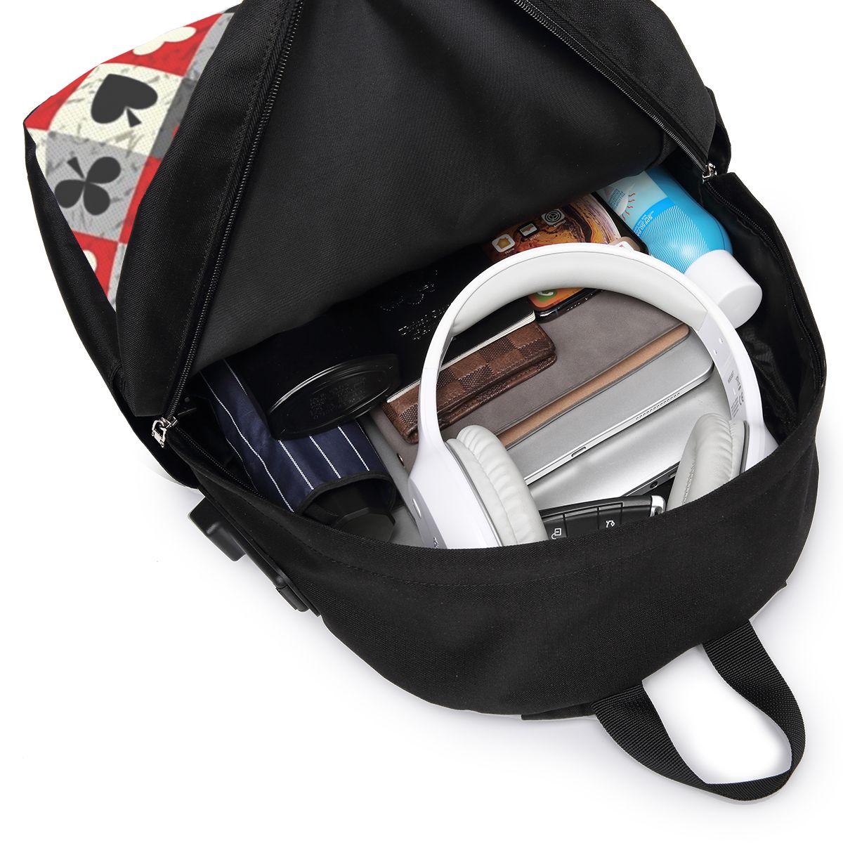 Plecak z nadrukiem kart do pok – Backpacks recenzja i cena