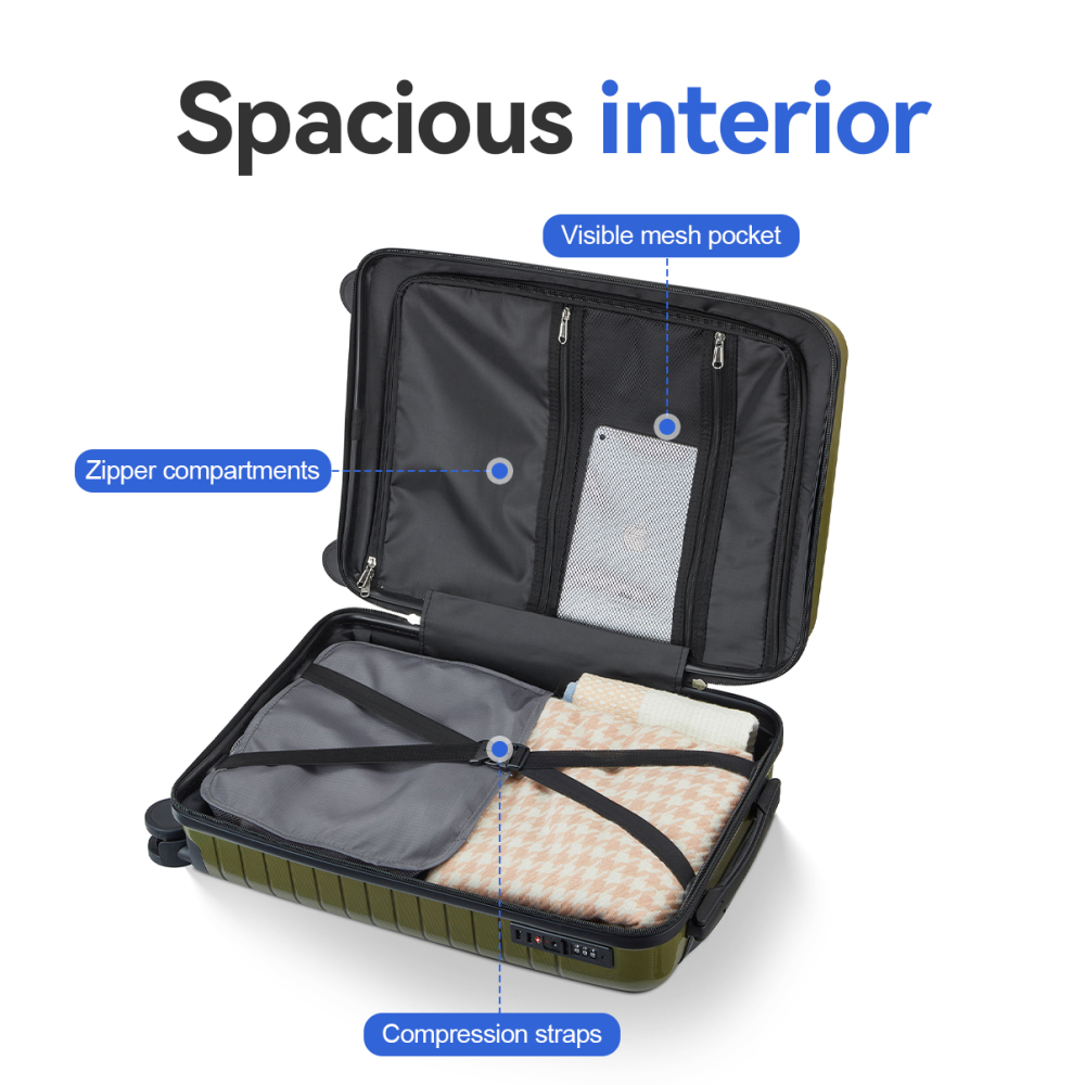 5-częściowy zestaw walizek z t – Spinner Wheel Rolling Suitcase 20 Inch recenzja i cena