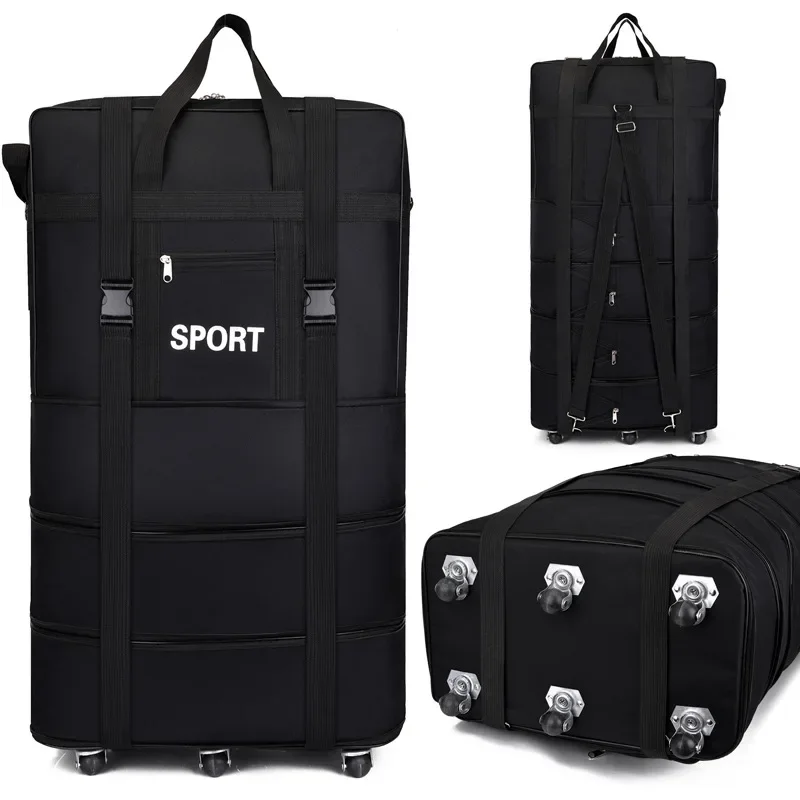 Plus Airline Checked Bag Oxfor – Foldable Rolling Luggage Bag recenzja i cena